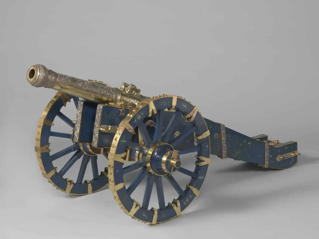 richly decorated bronze-cast gun known as the cannon of Kandy