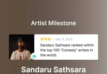Sri Lankan Comedy Singer Sandaru Sathsara Makes Waves in Global Top 100 Rankings